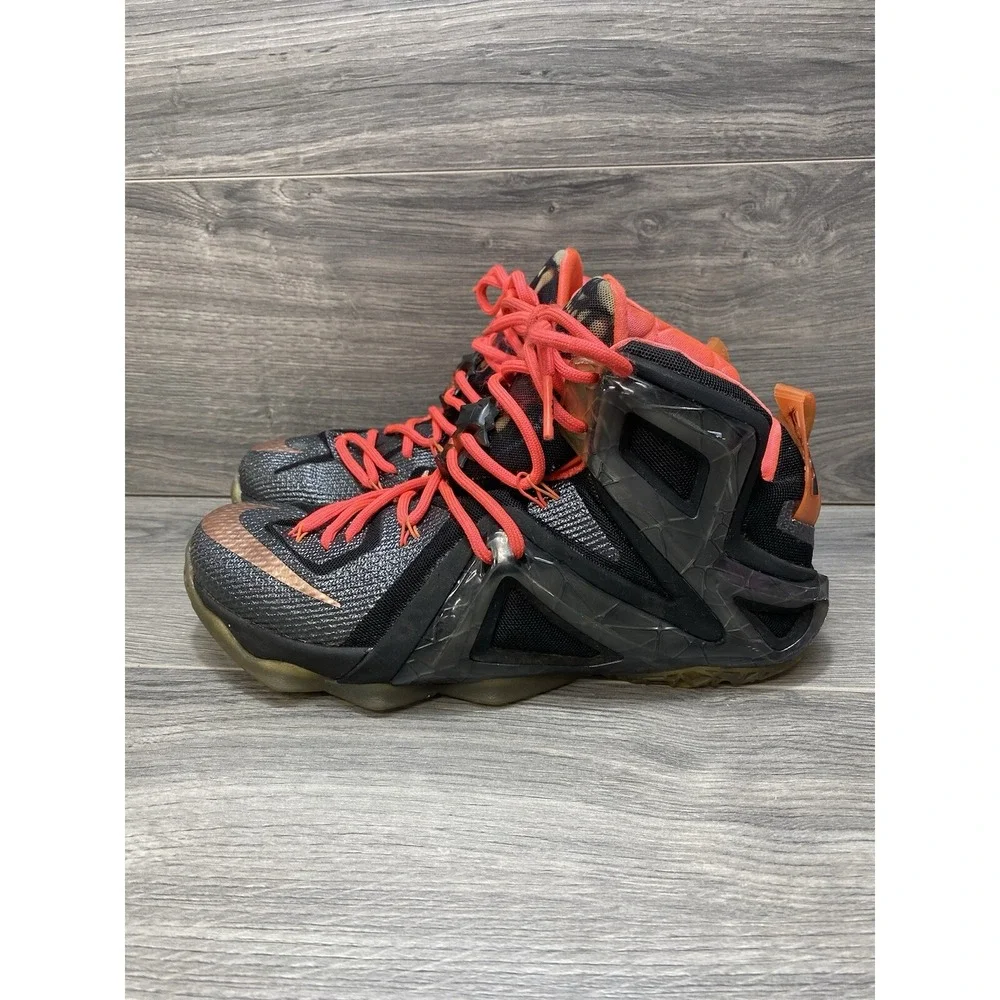 Nike Lebron Basketball Shoes Sneaker Mens 8 Rose Gold Black XII Elite Casual